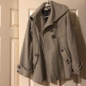 Grey pea coat